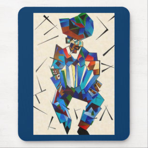 Tapis De Souris Style d'art géométrique accordioniste