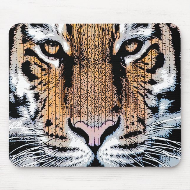 Tapis De Souris Style de presse graphique Tiger en gras (Devant)
