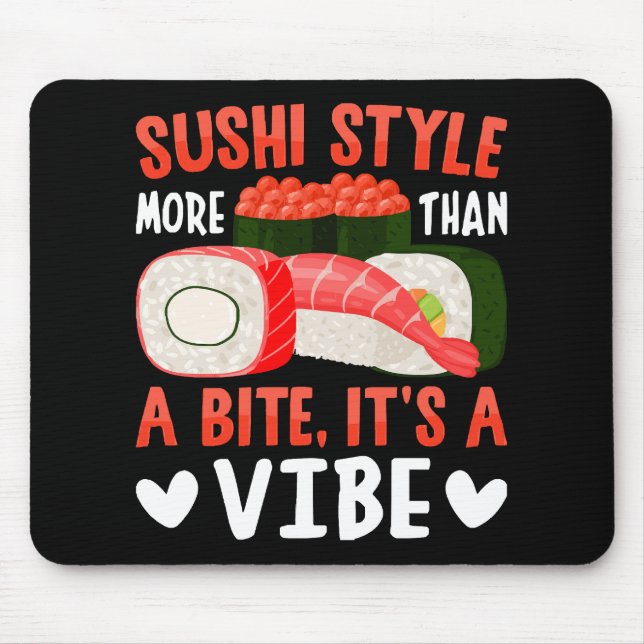 Tapis De Souris Style de sushi plus qu'une bouchée (Devant)