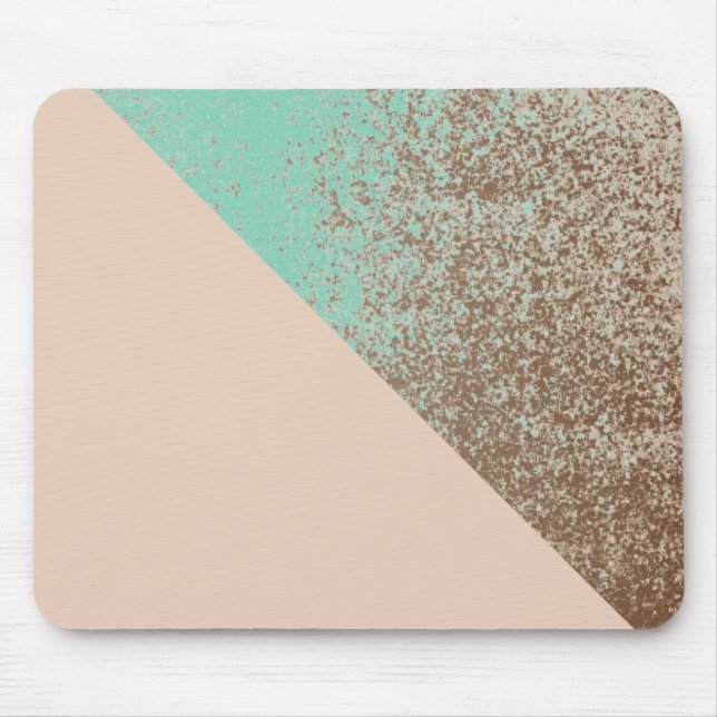 Tapis De Souris Style d'éclaboussure de pêche et de menthe d'amant (Devant)