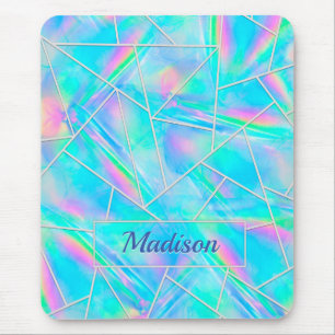 Tapis De Souris Style holographique élégant géométrique