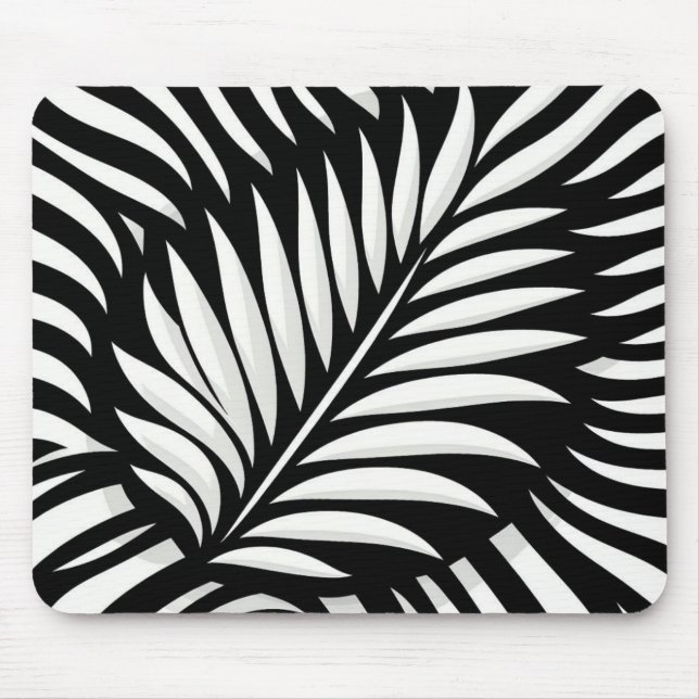 Tapis De Souris Style Leaf Zebra Stripes (Devant)