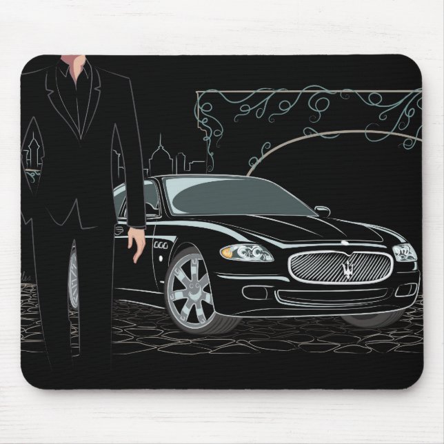 Tapis De Souris Style Mousepad noir lisse (Devant)