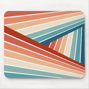 Tapis De Souris Style rétro coloré diagonale arc-en-ciel
