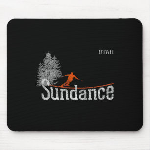 Tapis De Souris Style Sundance des années 1980 Utah Ski Vintage