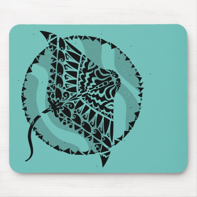 Tapis De Souris Style tatouage Tribal Manta Ray (Devant)