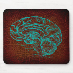 Tapis De Souris Style turquoise vintage Mousepad de carte de