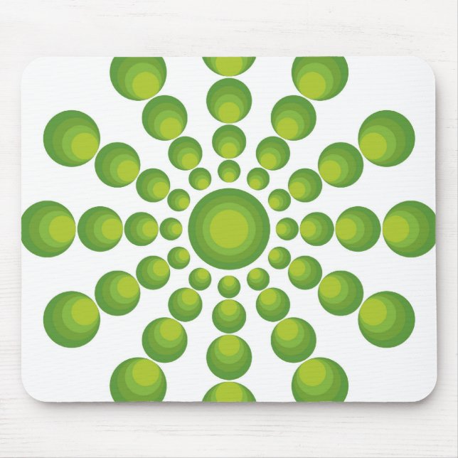 Tapis De Souris Style vert des années 70 (Devant)