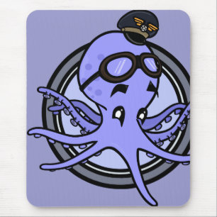 TAPIS DE SOURIS STYLE VINTAGE AMUSANT OCTOPUS MOUSEPAD