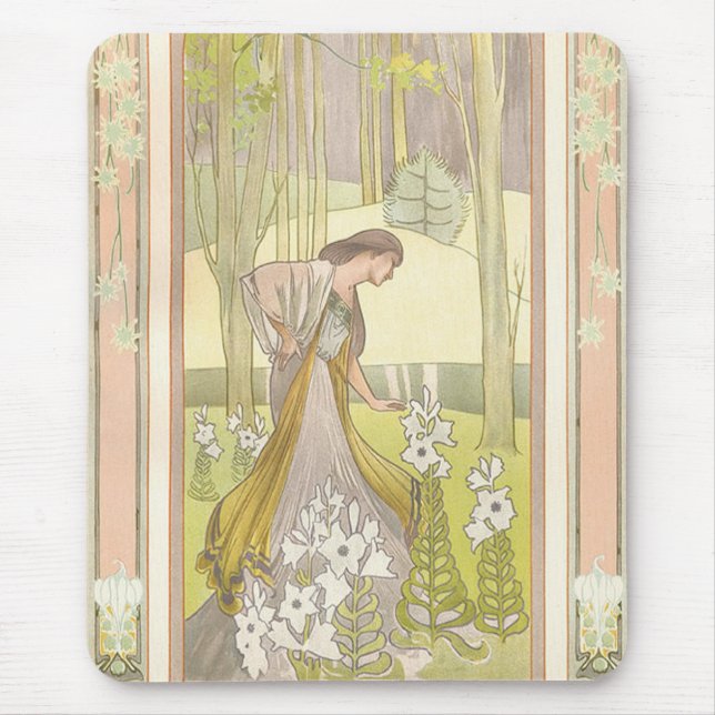 Tapis De Souris Style vintage Mousepad d'art déco (Devant)