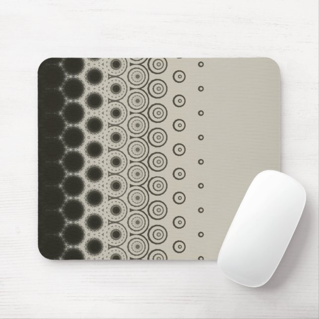 Tapis De Souris Stylish Black circles on White mouse pad (Avec souris)