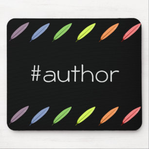 Tapis De Souris Stylos de cannette et hashtag d'auteur
