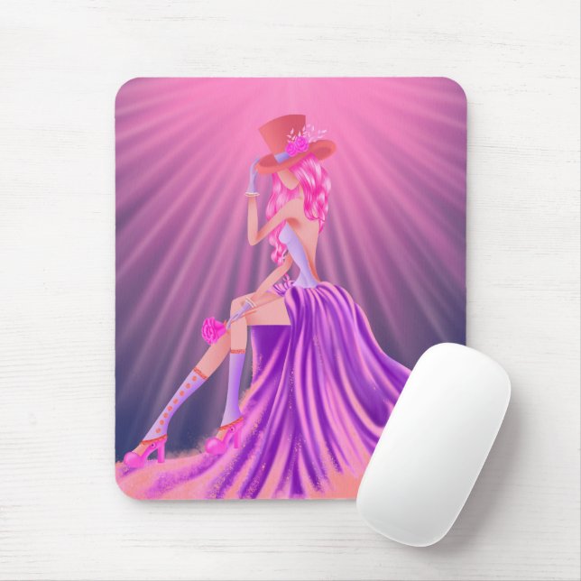 Tapis De Souris Sublime Glamour Steampunk Reine de Bal  (Avec souris)