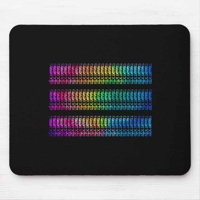 Tapis De Souris Subtil 67 Six Seven Brainrot Message Caché Gen Al (Devant)