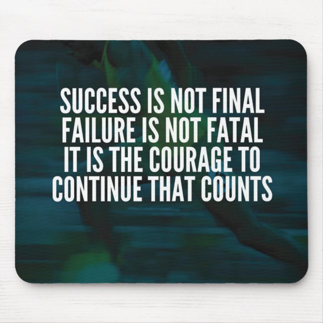 Tapis De Souris Succès, échec, courage - Motivation de l'entraînem (Devant)