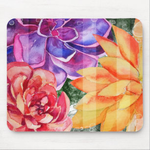 Tapis De Souris Succulentes audacieuses vives vibrantes colorées