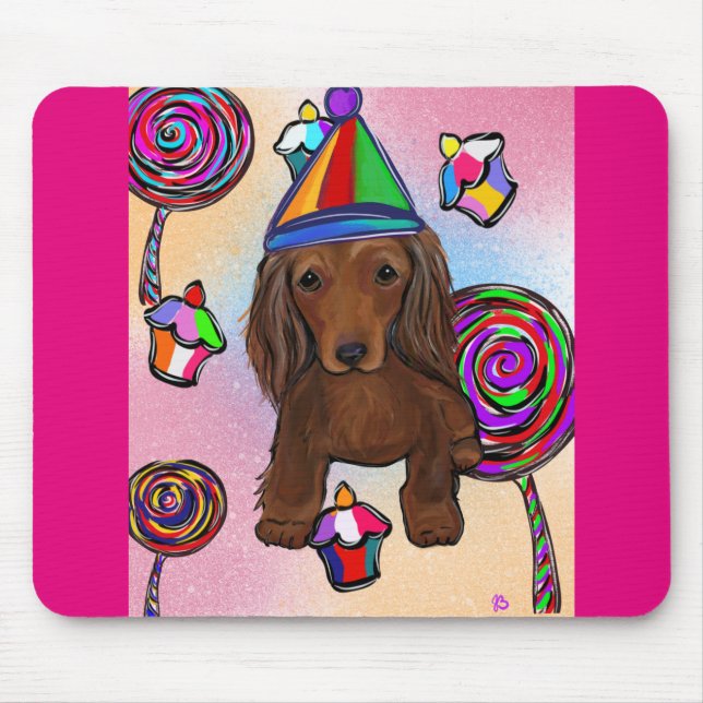 Tapis De Souris Sucettes Red Doxie (Devant)