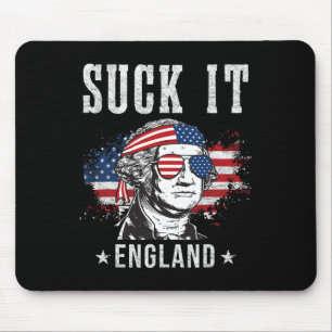 Tapis De Souris Suck It England Funny 4 juillet - George Washing