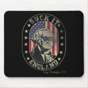 Tapis De Souris Suck It England George Washington 1776 Usa Drôle 4