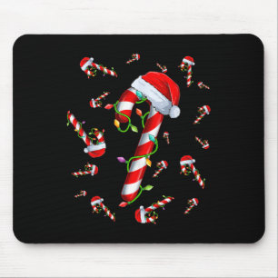 Tapis De Souris Sucre de canne Joyeux Et Lumineux Rouge Et Blanc C