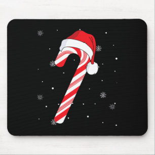 Tapis De Souris Sucre de canne Rouge Et Blanc Père Noël Noël Funny