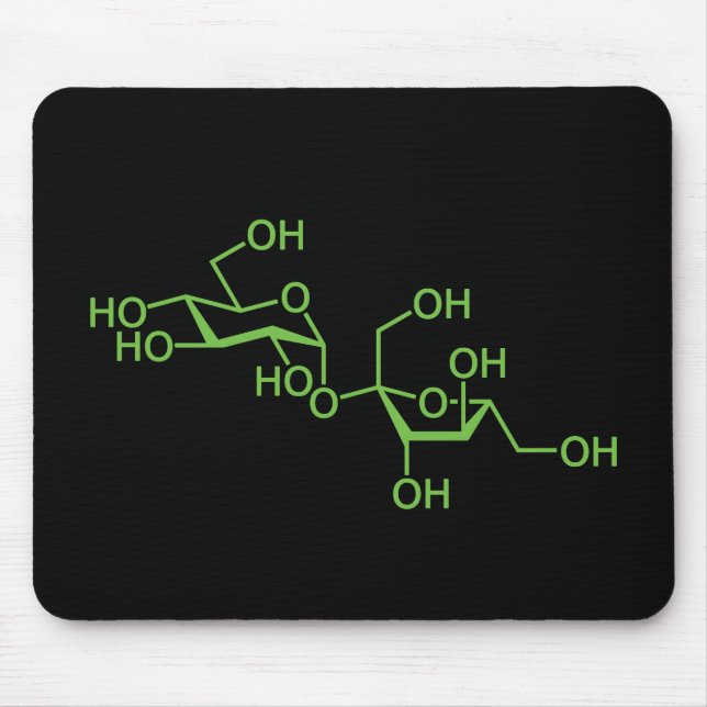Tapis De Souris Sucrose Sugar Molecule Chemical Diagram (Devant)