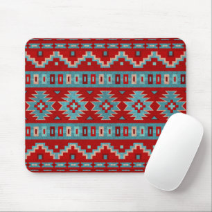 Tapis De Souris Sud-Ouest Mesas Turquoise & Rouge