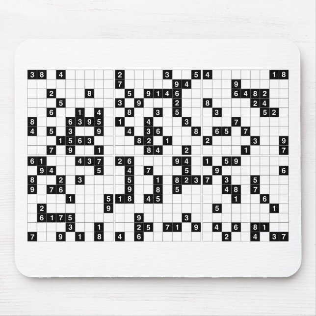 Tapis De Souris sudoku noir blanc (Devant)