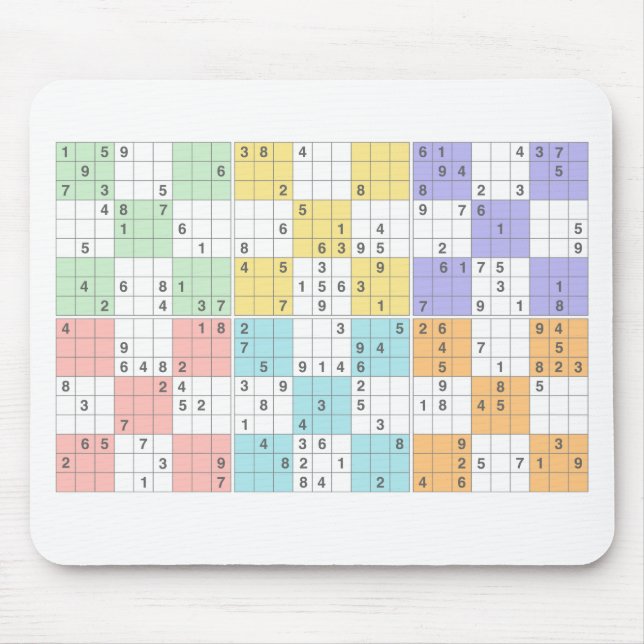 Tapis De Souris sudoku pastel (Devant)