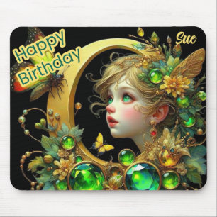 Tapis De Souris SUE ~ Green Eyed Fairy ~ Mousepad