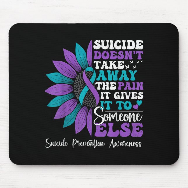 Tapis De Souris Suicide Pain Sunflower Suicide Prevention Awarenes (Devant)