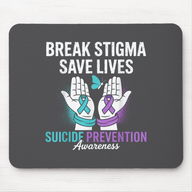 Tapis De Souris Suicide Prevention Suprt Break Stigma Suicide Awar (Devant)