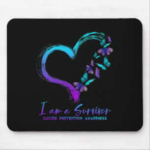 Tapis De Souris Suis Un Survivant Prévention Suicide Coeur B