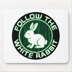 Tapis De Souris Suivez le Rabbin blanc