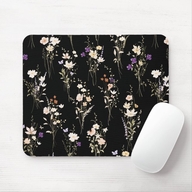 Tapis De Souris Summer Wildflower Bouquets Abstract Design (Avec souris)