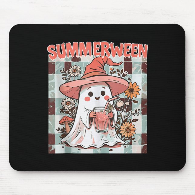Tapis De Souris Summerween Funny Halloween Automne Trending Design (Devant)