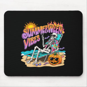 Tapis De Souris Summerween Vibes Skeleton Citrouille Vacances Éffr