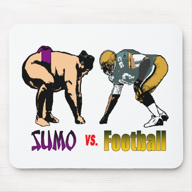 Tapis De Souris Sumo contre football Mousepad (Devant)