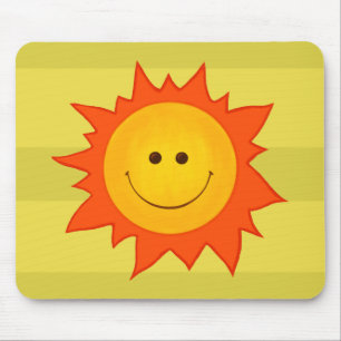 Tapis De Souris Sun de sourire heureux