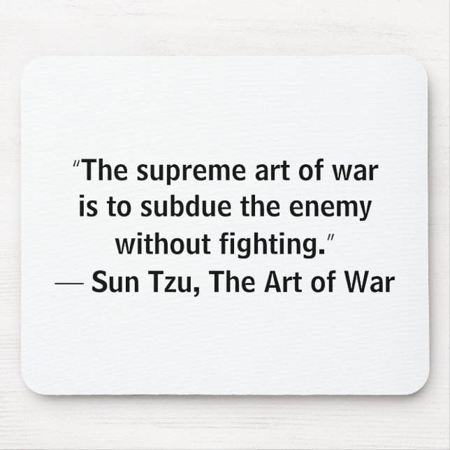 Tapis De Souris Sun Tzu Art de la guerre sans combat (Devant)