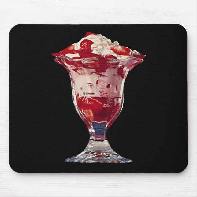 Tapis De Souris Sundae aux fraises (Devant)