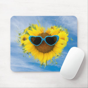 Tapis De Souris Sunflower Heart Abstrait sur Sky