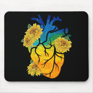 Tapis De Souris Sunflower Heart Ukraine Pavillon ukrainien avec