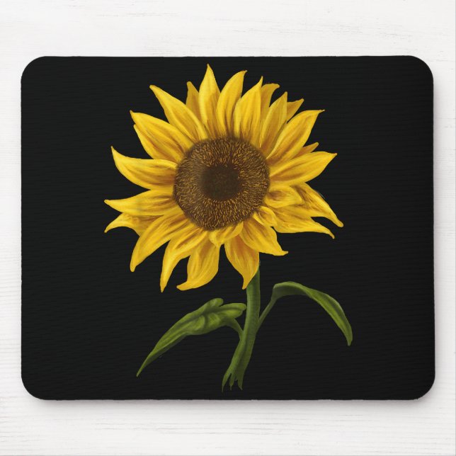 Tapis De Souris Sunflower Sunshine Floral Aquarelle Fleur (Devant)