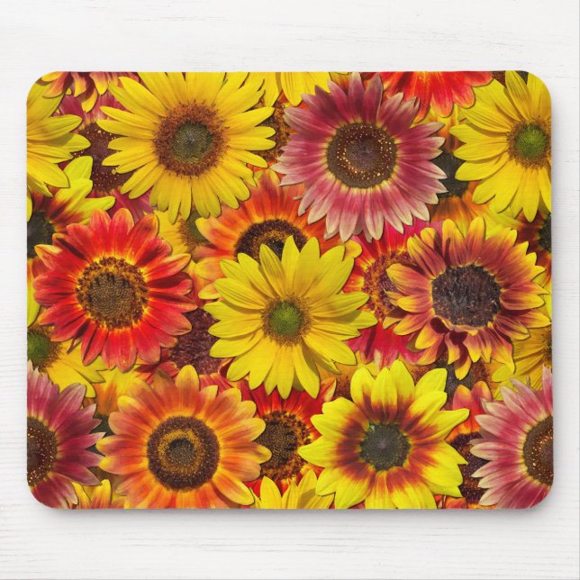 Tapis De Souris Sunflowers Motif sans couture (Devant)