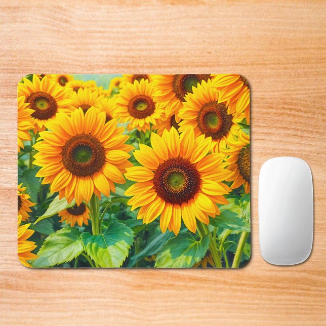 Tapis De Souris Sunflowers Mouse Pad (Mouse pad with sunflowers)