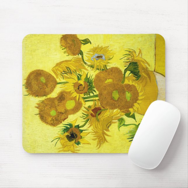 Tapis De Souris Sunflowers Vincent van Gogh (Avec souris)
