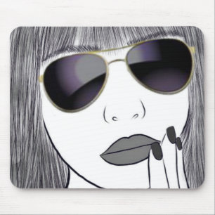 Tapis De Souris Sunglass Girl Mousepad