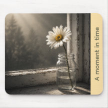 Sunlit Daisy “A Moment in Time” Mouse Pad