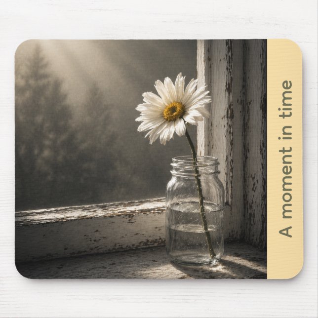 Tapis De Souris Sunlit Daisy “A Moment in Time” Mouse Pad (Devant)